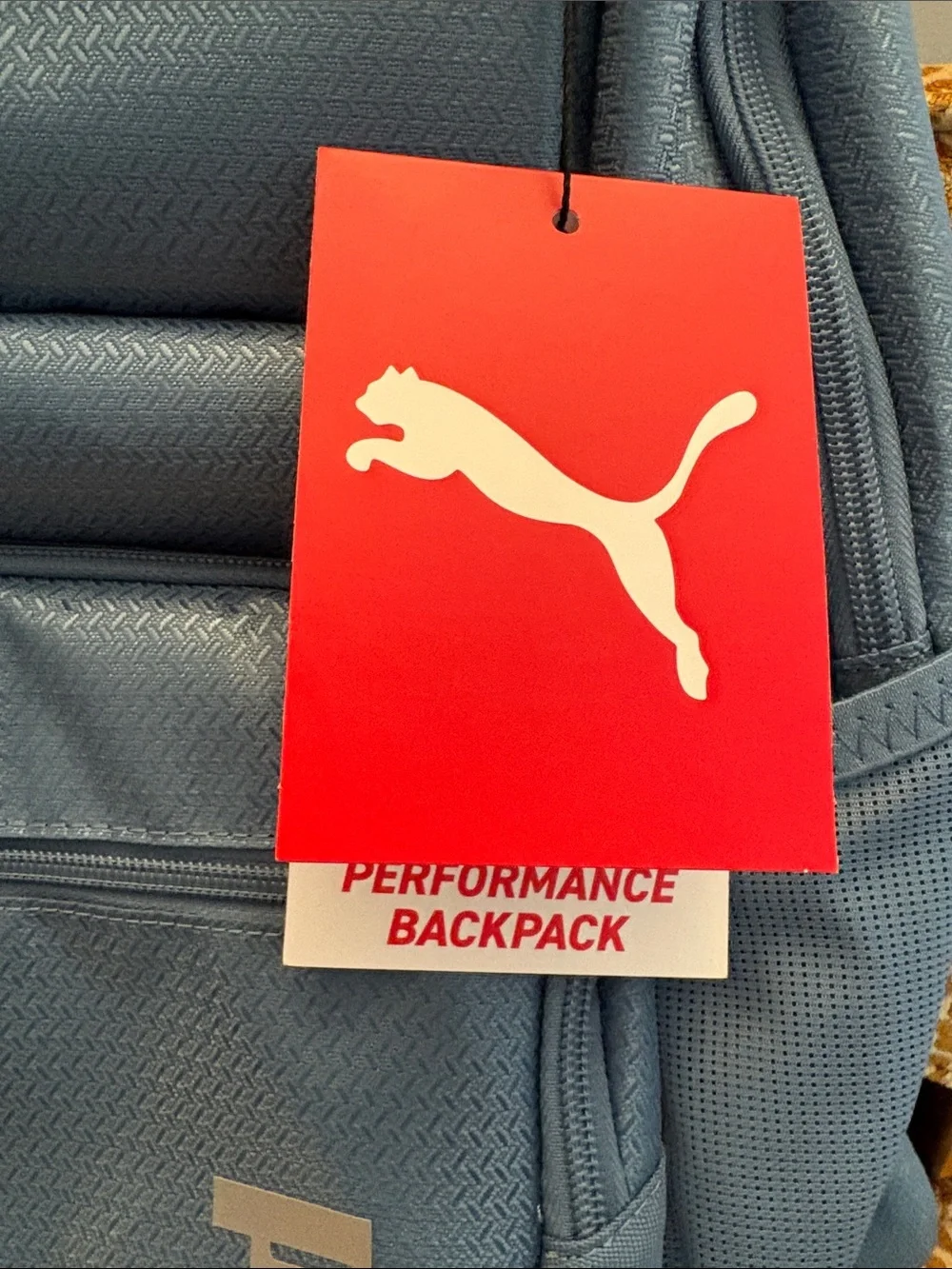 Puma Light Blue Performance Backpack with Front Pouch